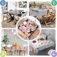 thumbnail image 4 of Bernese Mountain Dogs with Pioneer Flower Square Tablecloth,Waterproof Square Table Cover,Wipeable Spillproof Washable Table Cover for Home Kitchen Party Decor 52"x52"(132x132cm), 4 of 6