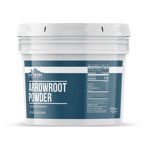 Earthborn Elements Arrowroot Powder 1 Gallon, Thickener & Binder, Corn Starch Alternative