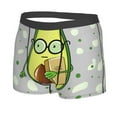 thumbnail image 2 of Kll Avocado With Glasses Men'S Cotton Boxer Briefs Underwear-Large, 2 of 9