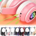 thumbnail image 4 of Matsuzay Flash Light Cute Cat Ears Auriculares inalámbricos con control de micrófono LED Girl Stereo Music Phone Auriculares compatibles con Type4 NO4, 4 of 6