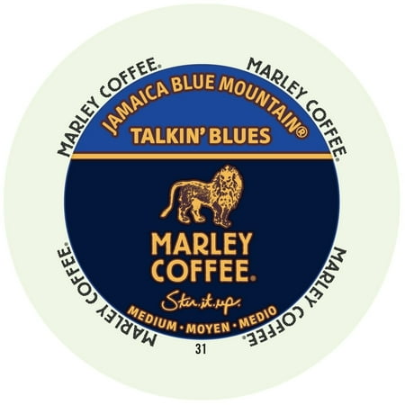 Marley Coffee Jamaican Blue Mountain, RealCup portion pack for Keurig K-Cup Brewers, 24 Count