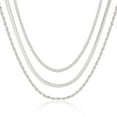 thumbnail image 6 of GOSFRY Layered Necklace for Women Dainty 14K Silver Plated Necklaces Trendy Herringbone Rope Chain Necklace Set Simple Stacked Choker Layering Jewelry Minimalist Gifts, 6 of 7