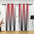 thumbnail image 2 of Lfeey Blackout Curtains 63 inches long, Striped Printed Curtains for Bedroom, Insulated Lined, 42x63 inches, Red and Black, 2 Panels, 2 of 6