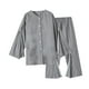 thumbnail image 3 of Ropa para pacientes postrados en cama, conjunto gris con cremallera para hombre, pantalones para pacientes con apertura total. M, 3 of 9