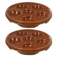 thumbnail image 1 of 2Pcs Ceramic Escargot Baking Plates Conch Plates Kitchen Tableware, 1 of 9