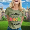 thumbnail image 2 of LUOGENLI T-shirts pour Femme pour Femmes T-shirts pour Dames à la Mode Rentrée des Classes Imprimé Manches Courtes Col Rond T-Shirt T-shirts pour Femmes T-shirts Graphiques T-shirts Amusants Vêtements d'Été Vert Clair TTG, 2 of 4