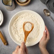 Danish Dough Whisk Baking Tools:Wooden Whisk for Sourdough,Bread Making Tools Dough Mixer,Sourdough Bread Baking Supplies,Bread Whisk for Pastries,Pizza,Egg, 13.8 Inch,2pcs