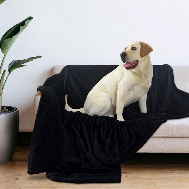 Manta Impermeable para Perros Perfecl Franela Doble Cara Negro S