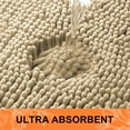 thumbnail image 4 of Smiry Bathroom Rugs Sets 2 Piece, Soft Absorbent Chenille Bath Rug Set, Non Slip Machine Washable Shaggy Bath Mats for Tub, Shower, and Floor (30x20+24x16, Beige), 4 of 7