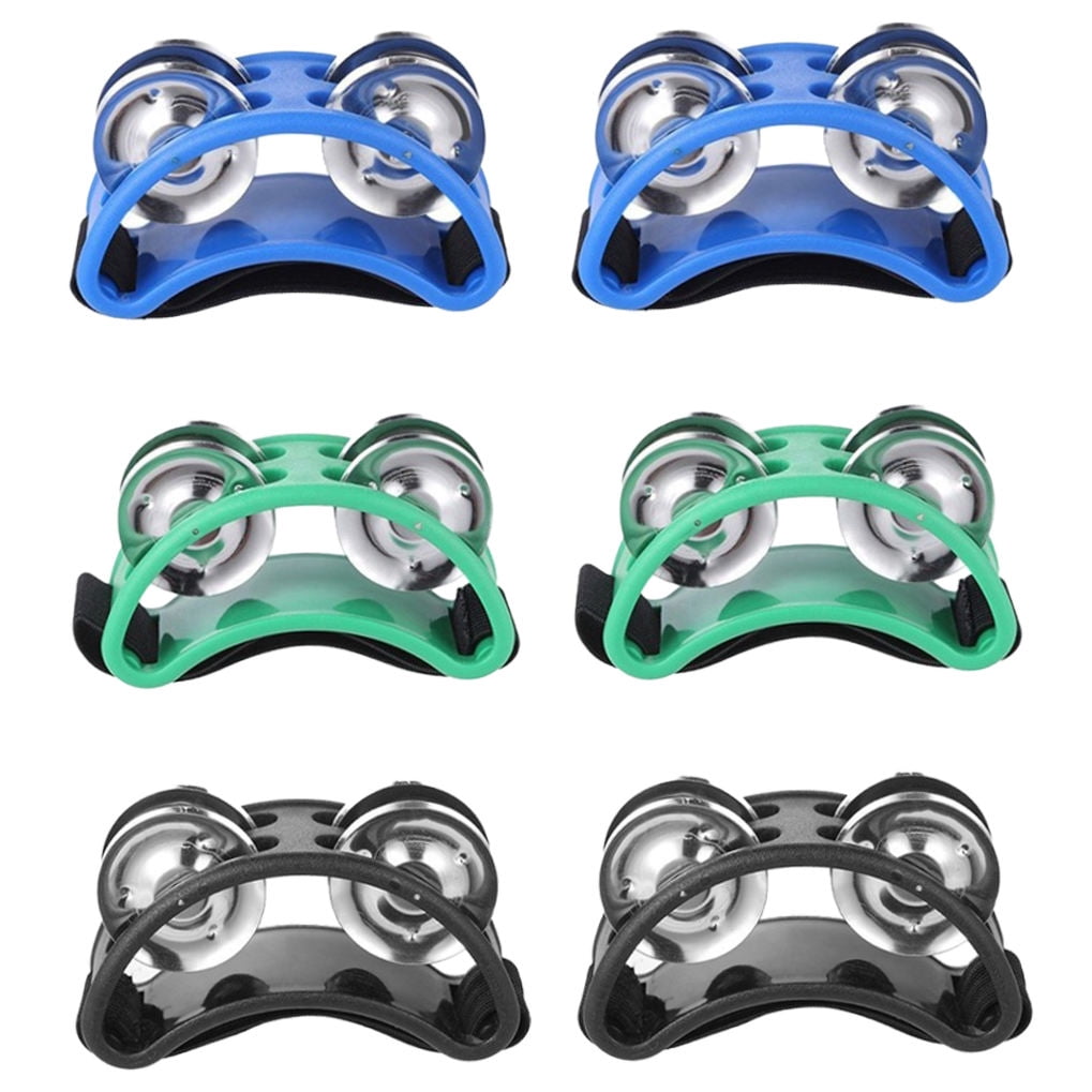 HOMEMAXS 3 Pairs Foot Tambourines Accompaniment Foot Bell Shaker Percussion Instrument Musical Instrument