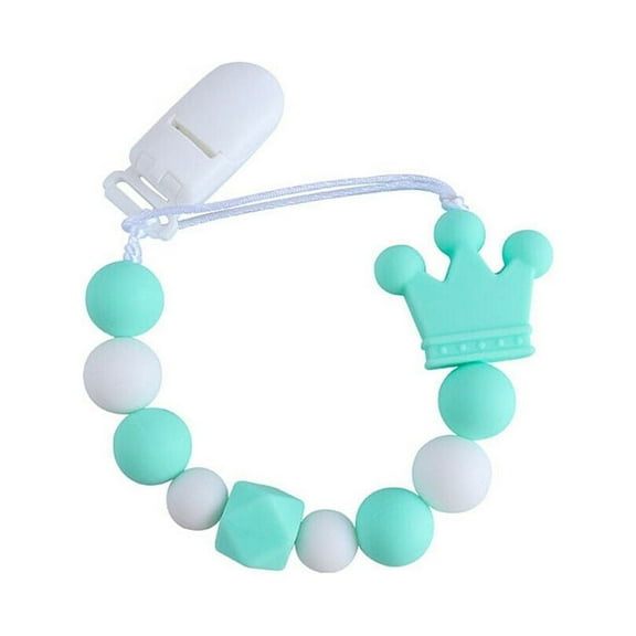 Magik Baby Pacifier Clip Chain Binky Holder Teething Beads Wooden Silicone