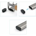 thumbnail image 2 of Furniture legs, plastic end pieces, chair legs, oval end pieces, furniture legs, plastic end pieces, trampoline chairs, oval end pieces, 20 pieces (20x40mm), 2 of 5
