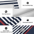 thumbnail image 6 of Anchor Navy Blue Outdoor Rug for Patio/Deck/Porch, Non-Slip Large Area Rug 5 x 8 Ft, Red Nautical White Geometric Stripes Indoor Outdoor Rugs Washable Area Rugs, Reversible Camping Rug Carpet Runner, 6 of 8