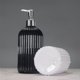thumbnail image 4 of 500ml Soap Dispenser with Pump, Modern Striped Soap Dispenser Bathroom, Washing Up Liquid Dispenser Kitchen, Hand Soap White, 4 of 4
