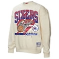 thumbnail image 2 of Women's Mitchell & Ness Cream Philadelphia 76ers Brush Bucket Pullover Sweatshirt, 2 of 3
