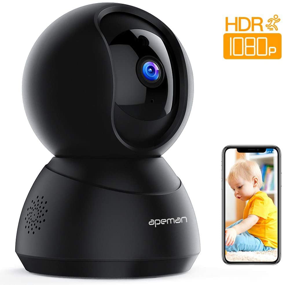 Remote with Smart Life app WiFi 1080P Home Security Camera for Baby/Elder/Pet HD Night Vision Motion Tracking Two Way Audio Smart Camera