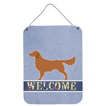 Carolines Treasures BB5508DS1216 Golden Retriever Welcome Wall or Door Hanging Prints