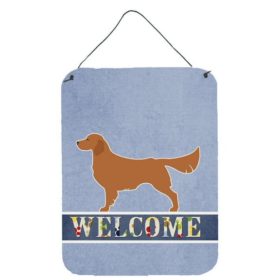 Carolines Treasures BB5508DS1216 Golden Retriever Welcome Wall or Door Hanging Prints