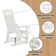 thumbnail image 3 of Innovaze HIPS Patio Glider for One Person with Cup Holders,All-Weather Resistant, Heavy Duty700 LBS ,White, 3 of 8
