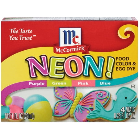 (2 Pack) McCormick Neon Assorted Food Color & Egg Dye, 1 fl