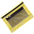 thumbnail image 1 of Jinsinto B5 Size Double Zipper 2 Pocket Pencil Bag, Transparent, Yellow, 1 of 5
