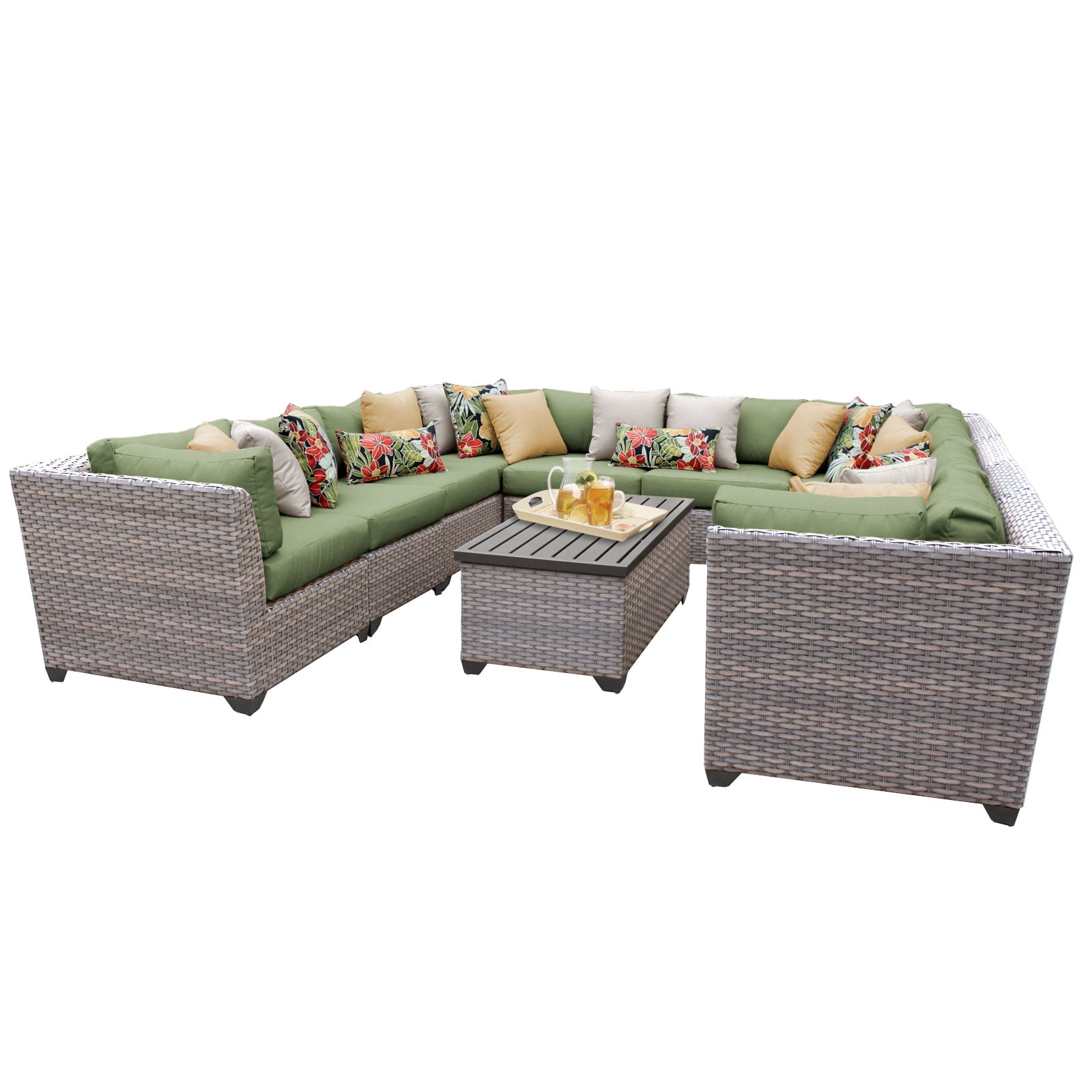 Catalina 11 Piece Outdoor Wicker Patio Furniture Set 11a