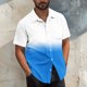 thumbnail image 1 of Blusa y camisa de manga corta con cuello vuelto para hombre, blusa informal de moda con cuello vuelto, blusa estampada de manga corta con botones, blusa de poliéster para hombre, 1 of 6