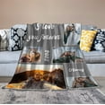 thumbnail image 3 of Fathers Day Personalised Gifts from Daughter Son-Custom Blanket with Photo Text-Customised Blankets-Multiple Colors Sizes Soft Flannel Blankets-Gifts for Dad Mum Grandma Grandfather, 3 of 6