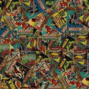 DC Comics Marvel Quilting Cotton Book Character Cover Fabric, per Yard