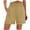 Khaki-01, variant on Women Coverup Shorts Smocked Waist High Rise Swimsuit Coverup Shorts with Side Pockets