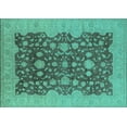 thumbnail image 1 of Ahgly Company Indoor Rectangle Oriental Turquoise Blue Industrial Area Rugs, 8' x 10', 1 of 4