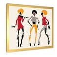 thumbnail image 2 of Designart 'African American Women Silhouettes Red and Yellow I' Modern Framed Art Print, 2 of 4