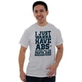 thumbnail image 5 of Want Abs Funny Working Out Cardio Gym Men's Graphic T Shirt Tees Brisco Brands X, 5 of 6