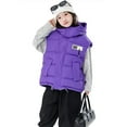thumbnail image 4 of Esaierr Toddler Kids Winter Jacket Down Vest Girls Boys Sleeveless Hoodie Coat Zipper Puffer Outwear for 3-10Y, 4 of 5