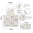 thumbnail image 7 of Pioneer Flower Floral Print Pattern Apron-Garden Aprons for Women with Pockets-Cotton Linen Waterproof Kitchen Cooking Gardening Aprons Adjustable for Kitchen,Cooking,BBQ and Salon 33x27 Inch, 7 of 7