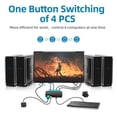 thumbnail image 4 of Conmutador KVM DGODRT de 4 puertos HDMI USB 4K @30Hz para 4 ordenadores, 4 of 6