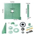 thumbnail image 3 of Jocisland Shower Curb Kit with Complete Shower Kit- Tray, Curb, Membrane, Seals, Corners, Trowel & Level, 72" x 72" Tray, Center Outlet Position, 3 of 9