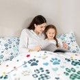 thumbnail image 4 of Homewish Cute Dog Paws Full Size Comforter Sets,Kawaii Pet Theme Bedding Comforter Set,White,Polkadot Reversible,3-Piece,1 Comforter and 2 Pillowcases, 4 of 7