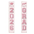 thumbnail image 2 of Pink Graduation Party Decor | Class of 2026 Porch Sign Congrats Grad Rose Gold Graduation Banners | Door Hanging for High School College Party Supplies, 2 of 8