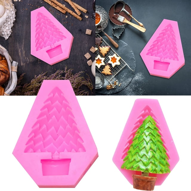 Oleegame 1PC Cookie Mold Washable Silicone Cake Cake Candy Chocolate Decorating Tray DIY Craft Project Pink