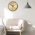 thumbnail image 4 of Metal Wall Hanging Clock Minimalism Silent Non-Ticking Mist Proof Round Battery Operated Easy to Read for Home Bedroom Office Kitchen Decoration Superficie de tón C perfecl Reloj de pared, 4 of 7