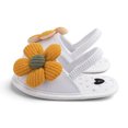 thumbnail image 5 of Kids Girl Sandals 3D Flower Soft Sole Non-Slip Kids Sandals Kids Summer Shoes Beige Pre-Walker Crib Shoes 0-12 Months,Size 3-6M, 5 of 9