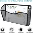 thumbnail image 4 of CUITING Wall Folder File Letter Pocket Holder (3 Pack) Metal Mesh Desk Hanging Basket Box Bin Mail A4 Size Paper Document Organizer  Storage Rack Single Slot Wall Mount for Office Home -, 4 of 7