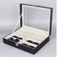 thumbnail image 1 of Leather 8 Piece Eyeglasses Storage And Sunglass Glasses Display Drawer Loable Case Organizer,bla, 1 of 4