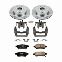 PowerStop Rear Stock Replacement Brake Pad and Rotor Kit with Calipers Fits: NISSAN Select Models KCOE147