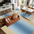 thumbnail image 5 of Light Blue Khaki Ombre Area Rugs 3x5 for Living Room, Modern Abstract Art Gradient Non Slip Washable Rug Runner, Low Pile Indoor Floor Carpet Mat Bathroom Rugs for Bedroom, Kids Room, 5 of 9