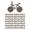 thumbnail image 2 of DIY Jewelry Accessories, 50Pcs Bicycle Pendants Durable Bicycle Model Decorations  For Bracelets For Necklaces, 2 of 8