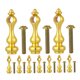 thumbnail image 5 of WEUVEB 10Ud Accesorios Para Muebles En Zinc Dorado Duradero Post End Cap Para Barandillas Interiores, 5 of 7