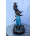thumbnail image 4 of Nifao Three Dancing Ladies, Colorful Bronze Statue on a marble base – Home Decor Sculpture, 15"L x 10"W x 23"H, 4 of 10
