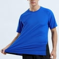 thumbnail image 5 of BOBOGOJP T-Shirts pour Homme Manches Courtes Col Rond Doux Ajustés (Bleu,3TG), 5 of 5